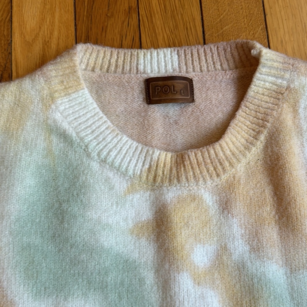 Pol “Time Flies” Generation Sweater Watercolor De… - image 3